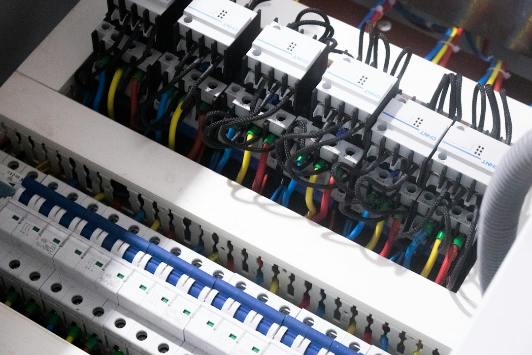 Organized wiring inside an electrical panel
